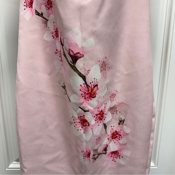 TED BAKER CALINDA SOFT BLOSSOM BARDOT DRESS PINK - Picture 9 of 14